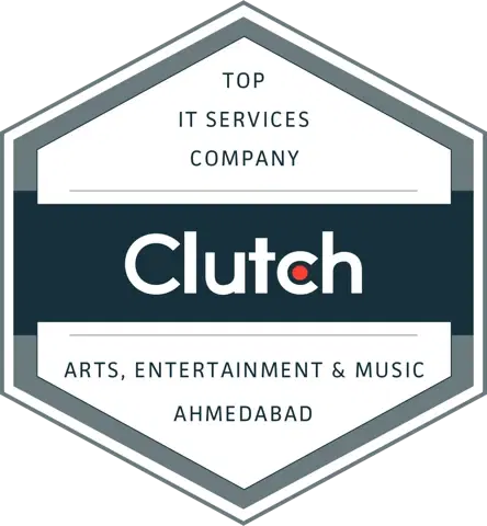 Clutch award: Top IT Services Company: Arts, Entertainment & Music, Ahmedabad