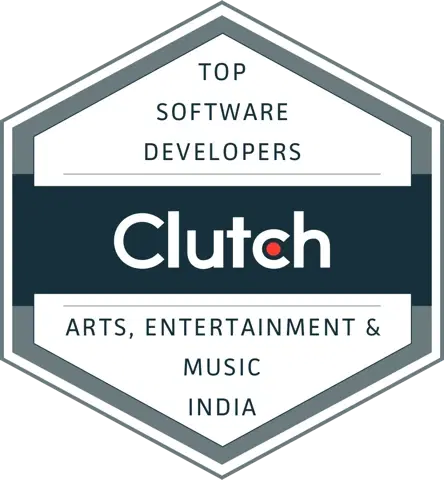 Clutch award: Top Software Developers: Arts, Entertainment & Music, India