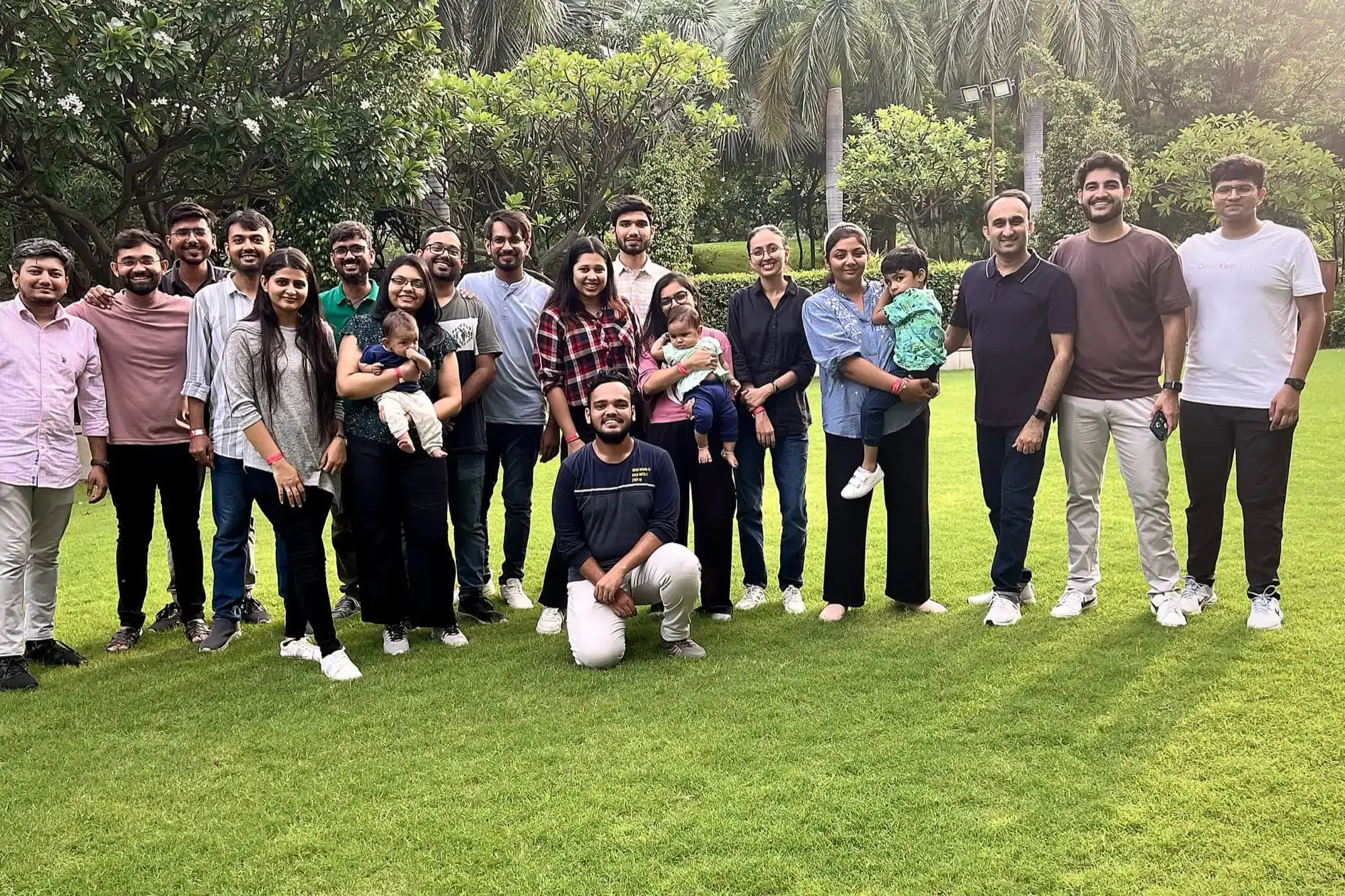 The Nividata team together at a company get-together in Ahmedabad